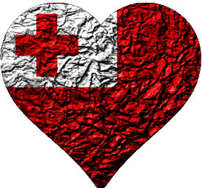 Coeur Tonga Océanie Drapeaux 