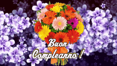 002 Fond Animé Floreale Buon Compleanno Italien Messages 