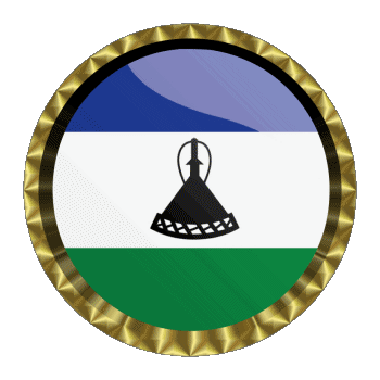 Rond - Anneaux Lesotho Afrique Drapeaux 