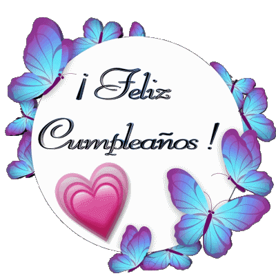 010 Transparenter Hintergrund Mariposas Feliz Cumpleaños Spanisch Nachrichten 