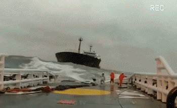 Big waves Boats Transport Humor -  Fun 