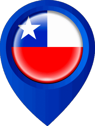 Perno di posizione Chile America Bandiere 