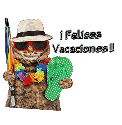 30 Fondo transparente Felices Vacaciones Español Mensajes 