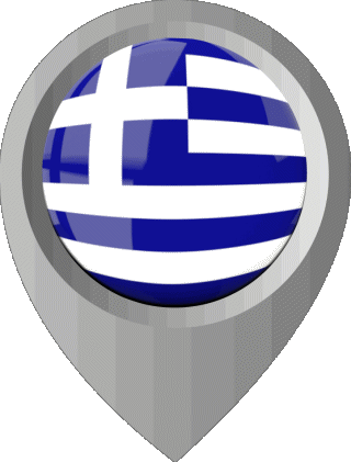Location Pin Greece Europe Flags 