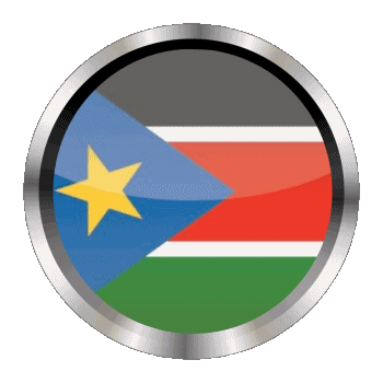Round - Rings South Sudan Africa Flags 