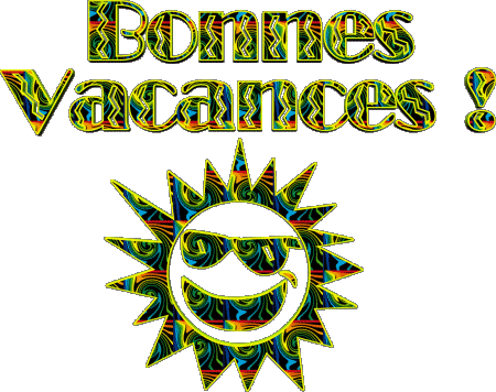 04 Fond Transparent Bonnes Vacances Français Messages 