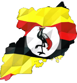 Map Uganda Africa Flags 