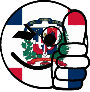 Smiley - OK Dominikanische Republik Amerika Fahnen 