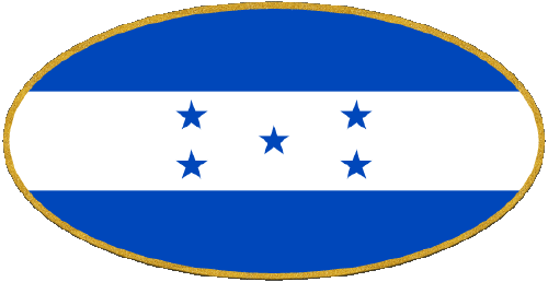 Oval Honduras América Banderas 