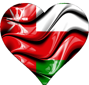 Cuore Oman Asia Bandiere 