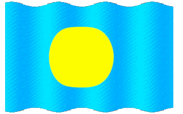 Ondulation Palaos Océanie Drapeaux 