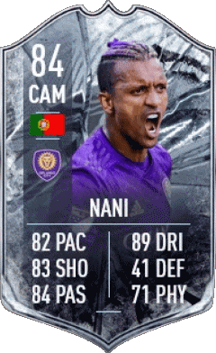 Luís Carlos Almeida da Cunha - Nani Portugal F I F A - Joueurs Cartes Jeux Vidéo Multi Média 
