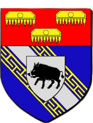 Wappen-Wappen Ardennes 08 Abteilungen - Städte Frankreich Fahnen 
