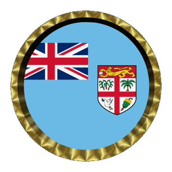 Rund - Ringe Fidschi Ozeanien Fahnen 