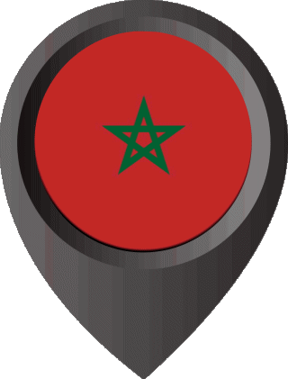 Location Pin Morocco Africa Flags 