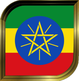 Square Ethiopia Africa Flags 