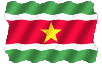 Welligkeit Suriname Amerika Fahnen 