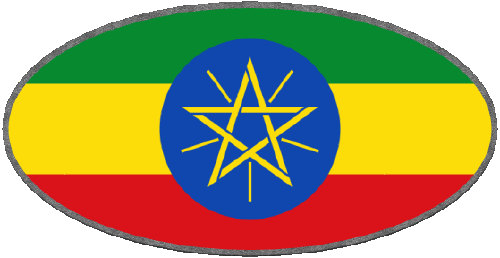 Oval 01 Ethiopia Africa Flags 