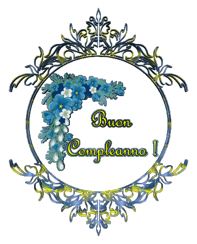 002 Fond Transparent Floreale Buon Compleanno Italien Messages 