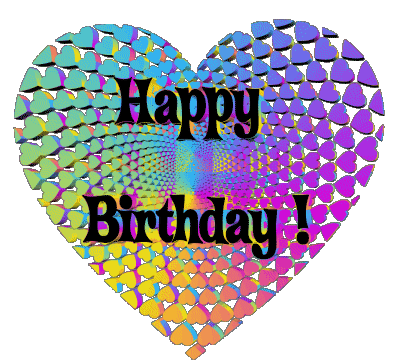 012 Heart Happy Birthday Inglese Messagi 