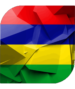 Quadrato Mauritius Africa Bandiere 