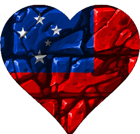 Herz Samoa Ozeanien Fahnen 