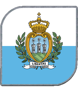 Square San Marino Europe Flags 