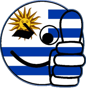 Smiley - OK Uruguay America Flags 