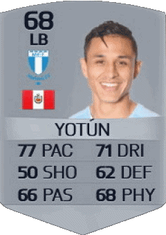 Yoshimar Yotún Perú F I F A - Jugadores  cartas Vídeo Juegos 