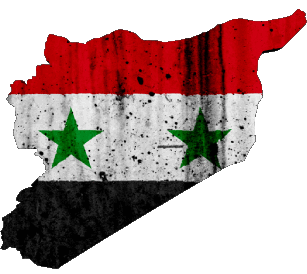 Carte Syrie Asie Drapeaux 