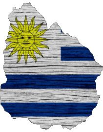 Carte Uruguay Amériques Drapeaux 