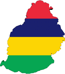 Map Mauritius Africa Flags 