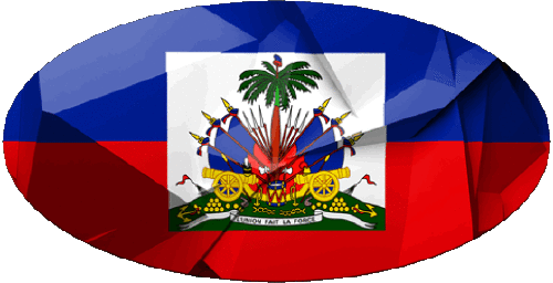 Ovale Haïti Amériques Drapeaux 