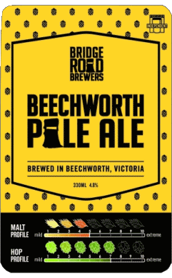 Beechworth Pale ale-Beechworth Pale ale BRB - Bridge Road Brewers Australie Bières Boissons 