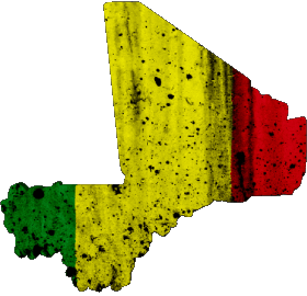 Karte Mali Afrika Fahnen 