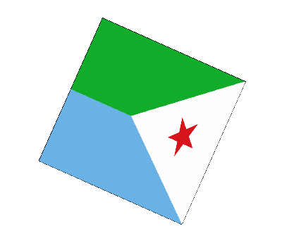 Sphere - Cube Djibouti Africa Flags 