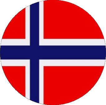 Round Norway Europe Flags 