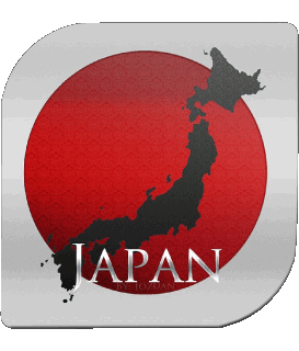 Carré Japon Asie Drapeaux 