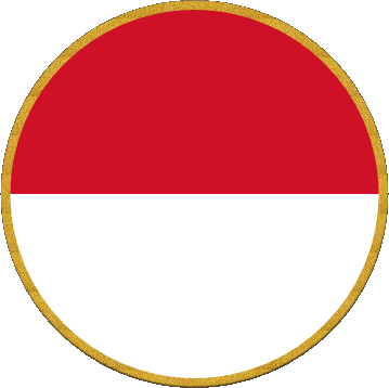 Round Monaco Europe Flags 