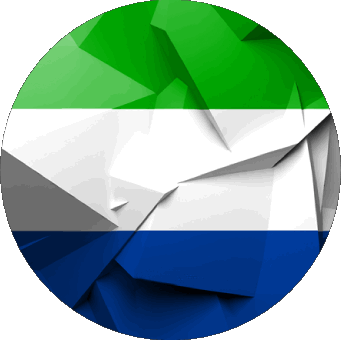 Runde Sierra Leone Afrika Fahnen 
