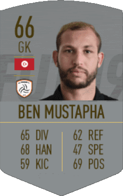 Farouk Ben Mustapha Tunisie F I F A - Joueurs Cartes Jeux Vidéo Multi Média 