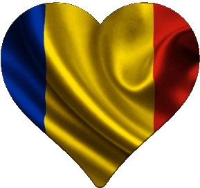 Cuore Romania Europa Bandiere 