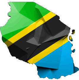 Map Tanzania Africa Flags 