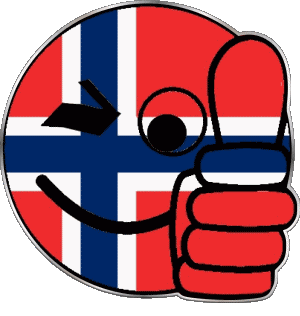 Smiley - OK Norway Europe Flags 