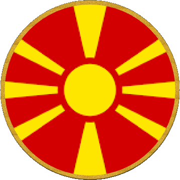 Tondo Macedonia Europa Bandiere 