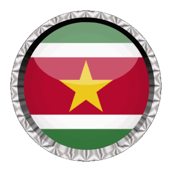 Round - Rings Suriname America Flags 