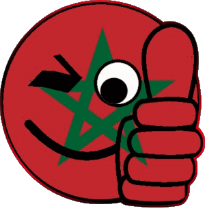 Smiley - OK Morocco Africa Flags 