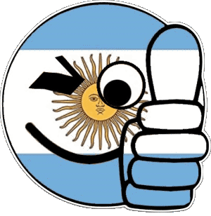 Smiley - OK Argentine Amériques Drapeaux 