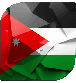 Carré Jordanie Asie Drapeaux 