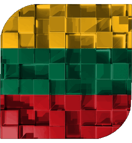 Square Lithuania Europe Flags 